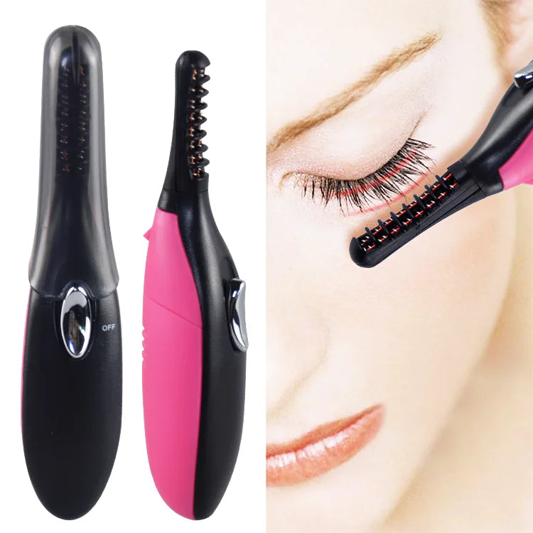New Women Makeup Electric Heated Eyelash Curler Long Lasting Eye Lash Perm Heated Eyelashes Clip Automatic Tool - Artigo Importado