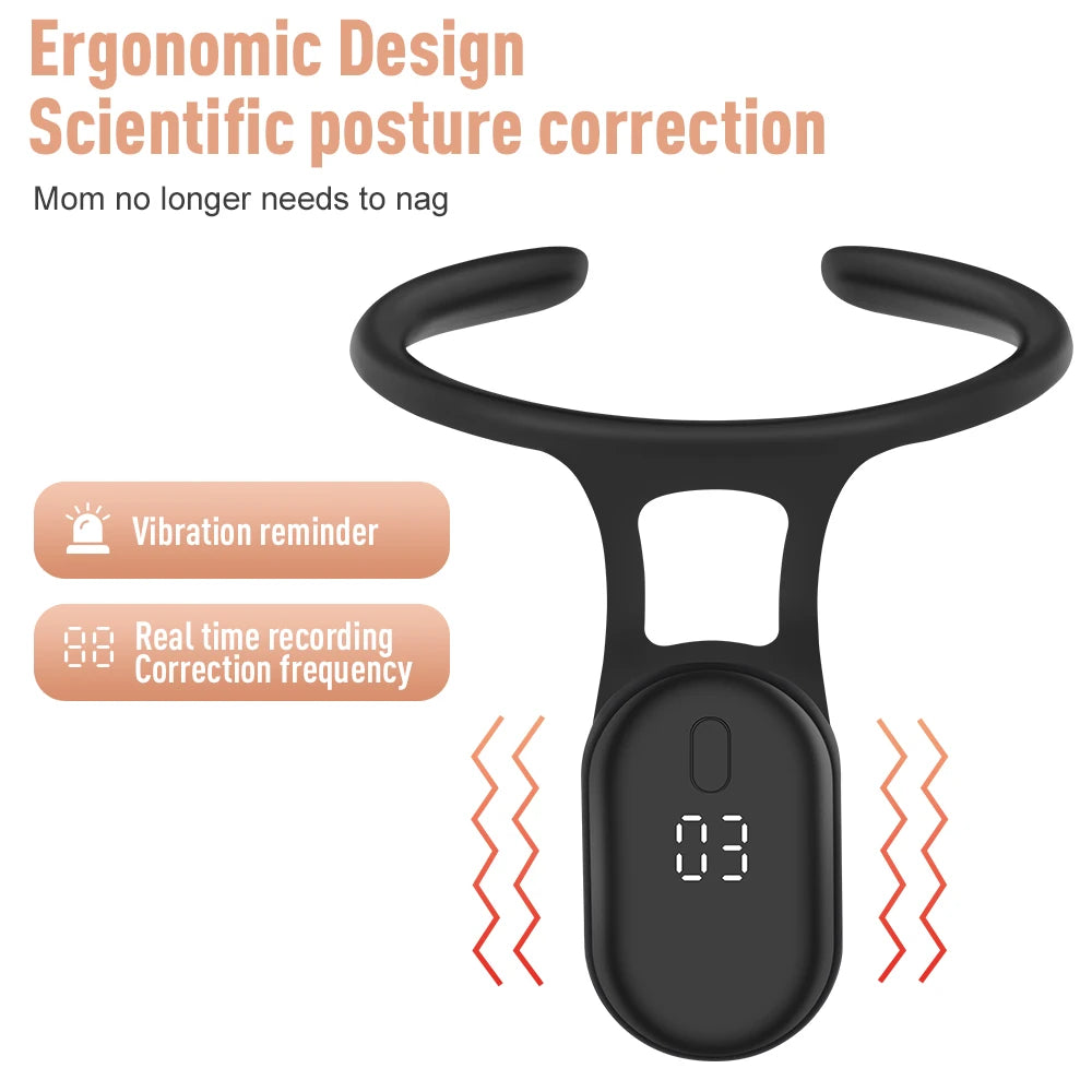 Back Posture Corrector Posture Correction Improve Hunchback Back and Shoulder Relax Time Vibration Reminder for Adults & Kids - Artigo Importado