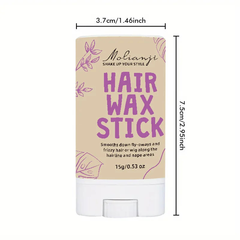 Women's styling hair wax stick Effectively smooths frizz, provides long-lasting hold, and creates a soft, shiny hairstyle. - Artigo Importado