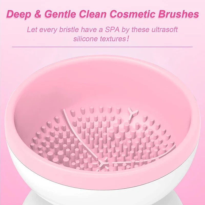 Electric Makeup Brush Cleaner Machine All Size Beauty Makeup Brush Portable Automatic Cosmetic Brushes Cleaner Tool Household - Artigo Importado