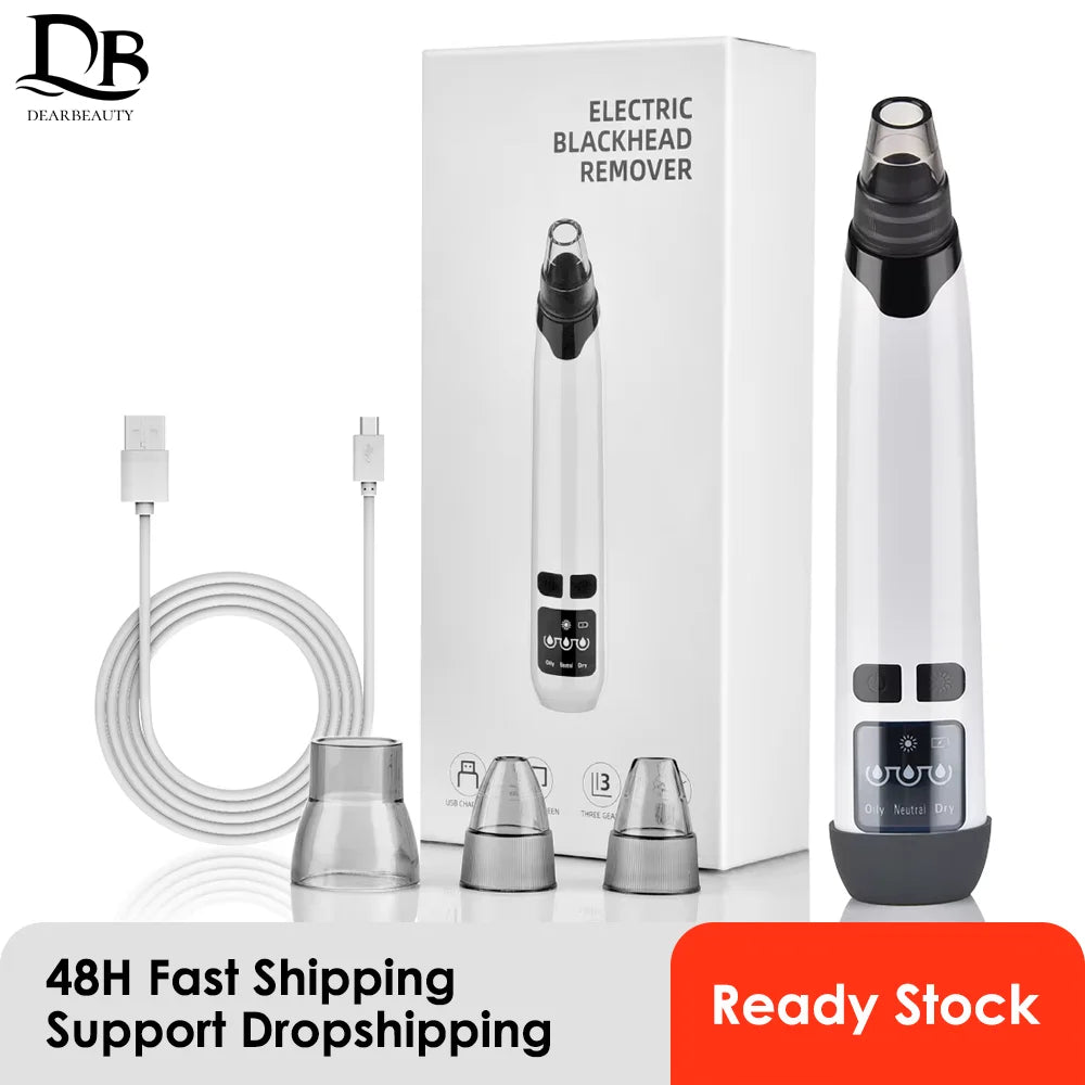 Blackhead Remover Electric Facial Cleansing Pore Vacuum Cleaner Ance Remover Pimple Face Cleaner Skin Scrubber Black Head Vacuum - Artigo Importado