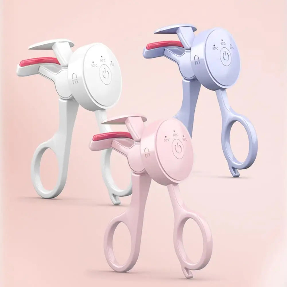 USB Electric Heated Eyelash Curler Intelligent Temperature Control Rechargeable Long-lasting Styling Eyelash Roller - Artigo Importado