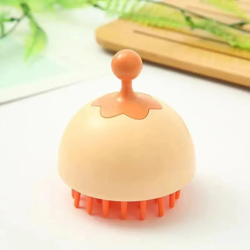 Silicone Shampoo Scalp Hair Massager Comb Bath Cleansing Exfoliator Brush Shampoo Massager Scalp Acupuncture Point Massage Brush - Artigo Importado