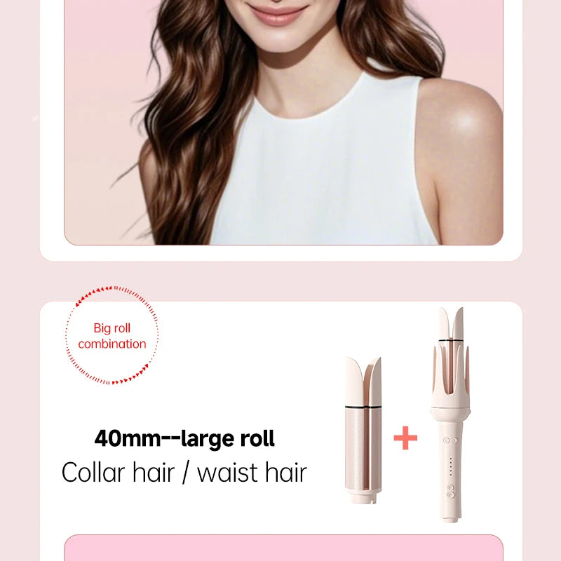 Automatic Hair Curler 32mm Auto Rotating Ceramic Hair Roller Professional Curling Iron Stick 40mm Curling Wand Hair Waver gift - Artigo Importado