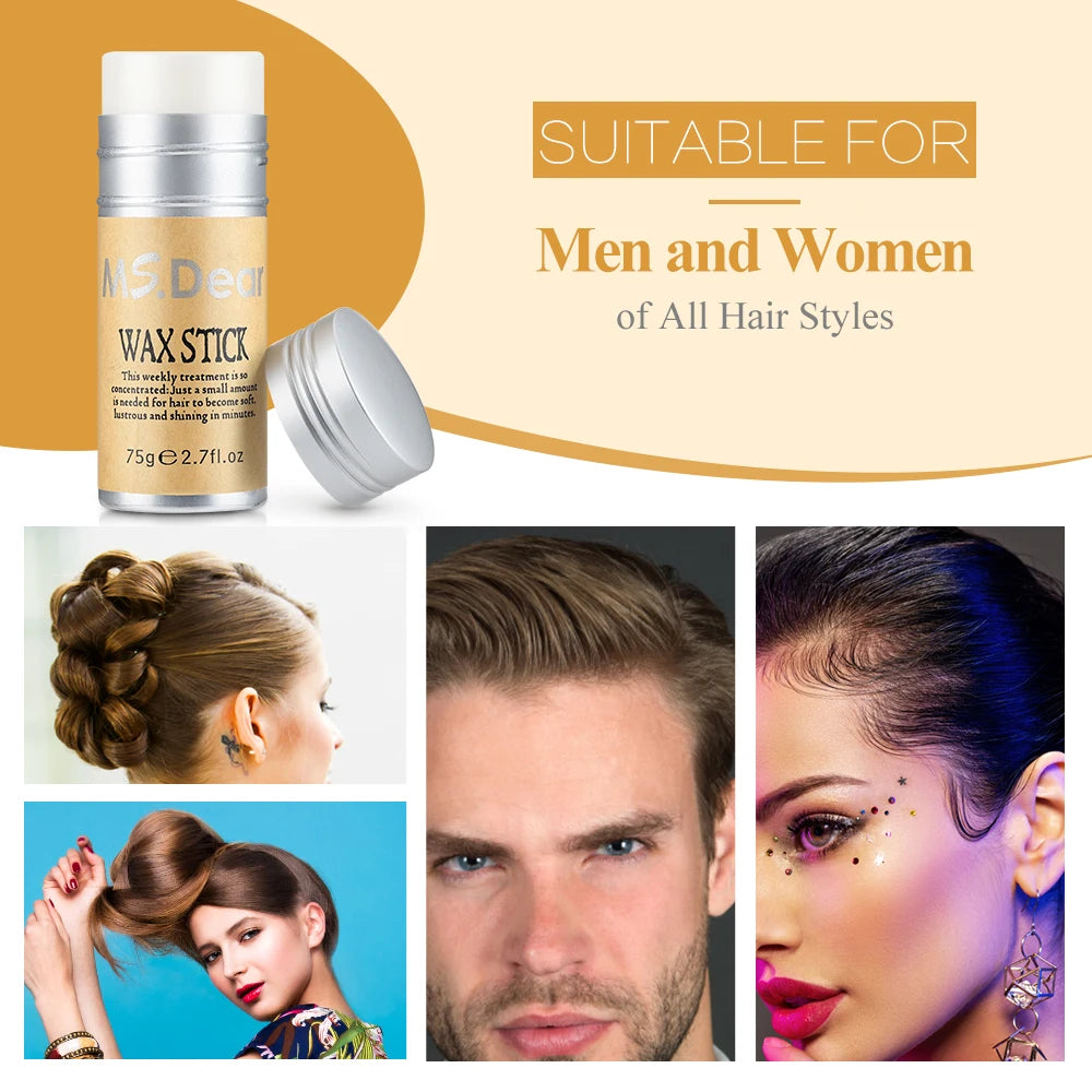 Hair Wax Stick For Wig Professional Hair Wax Stick Gel Cream Non-Greasy Style Hair Wax Stick For Men Women Broken Hair Artifact - Artigo Importado