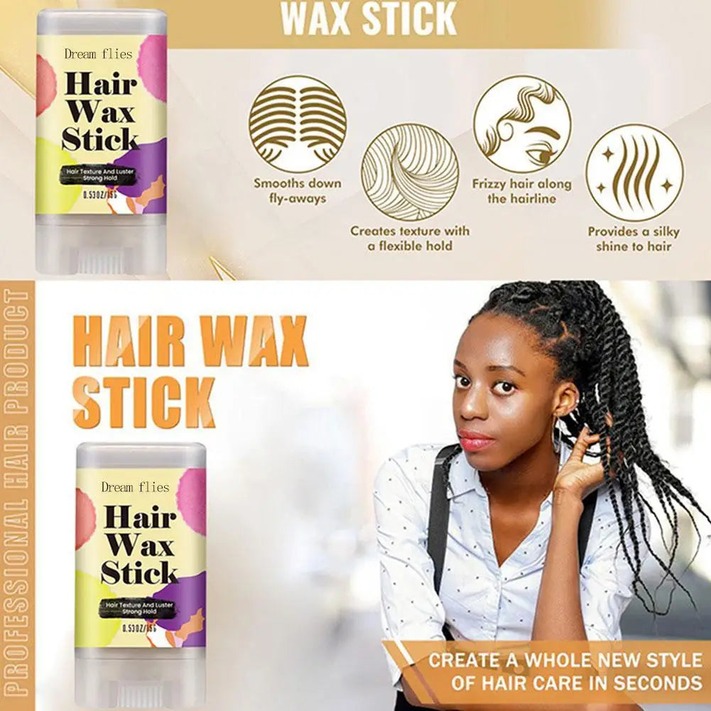15g Portable Hair Wax Stick Hair Styling Wax Stick Hair Molding Stick Non-greasy Hair Wax For Edge Curly Hair Frizz Hair - Artigo Importado