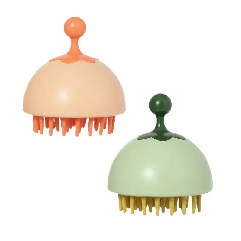 Silicone Shampoo Scalp Hair Massager Comb Bath Cleansing Exfoliator Brush Shampoo Massager Scalp Acupuncture Point Massage Brush - Artigo Importado