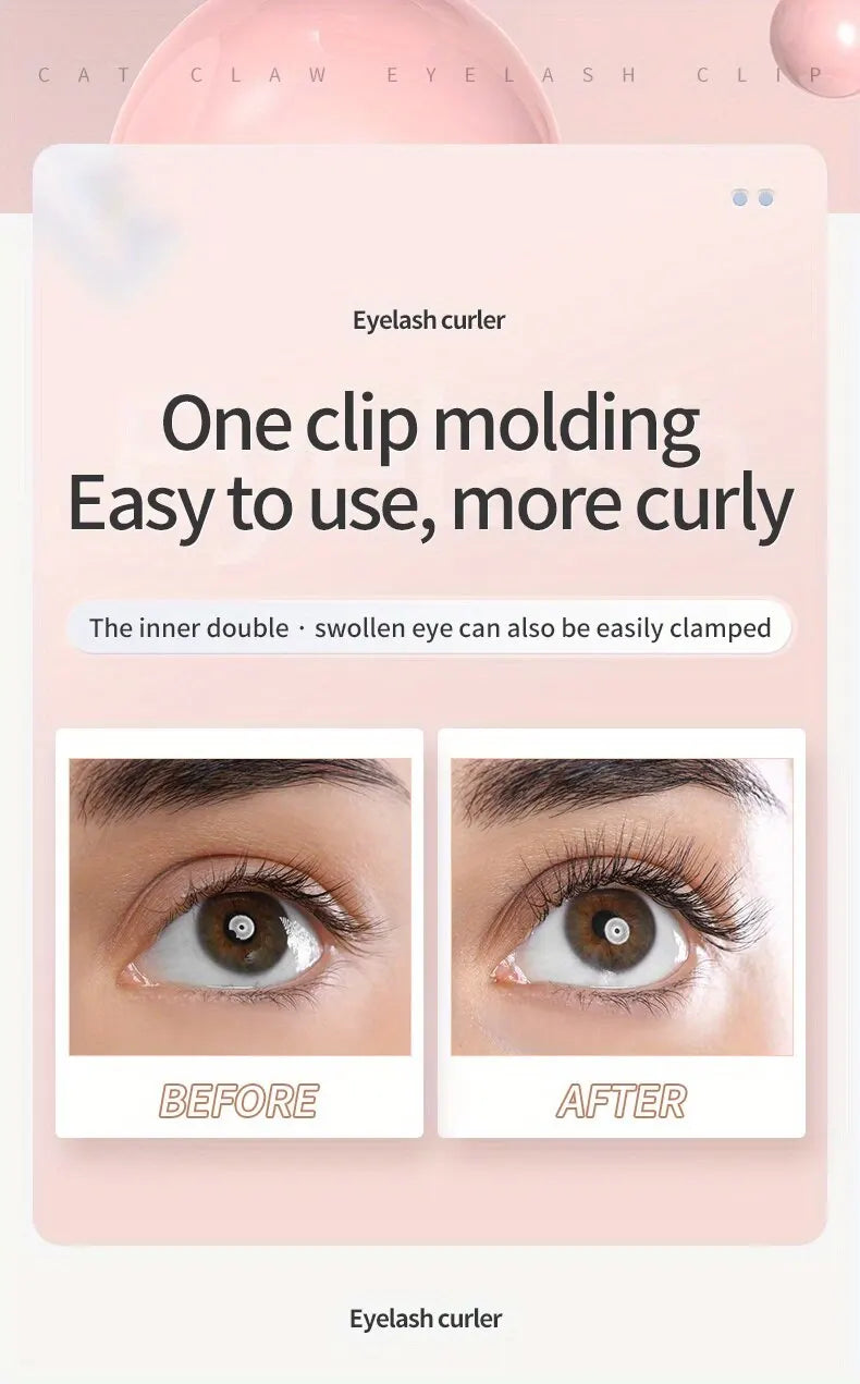 Electric Heated Eyelash Curler for Lasting Styling Portable Lash Lift Tool Intelligent Natural Curling with USB Rechargeable - Artigo Importado