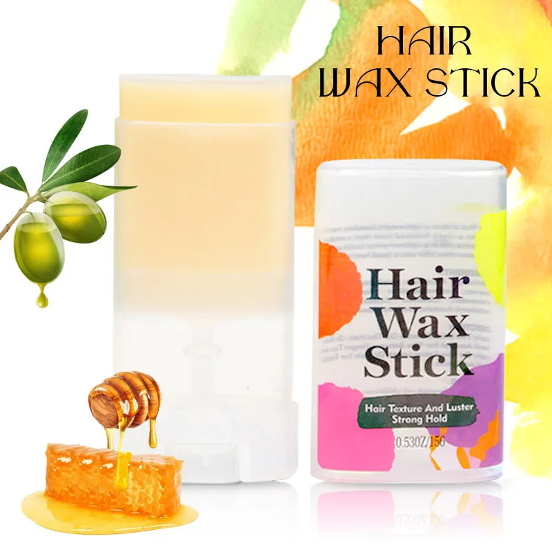 Hair Wax Stick For Laying Down Fly Always 1Pcs 15G Hair Pomade Stick Long-Lasting Hair Styling Wax Stick Easy To Use Tiktok Hot - Artigo Importado