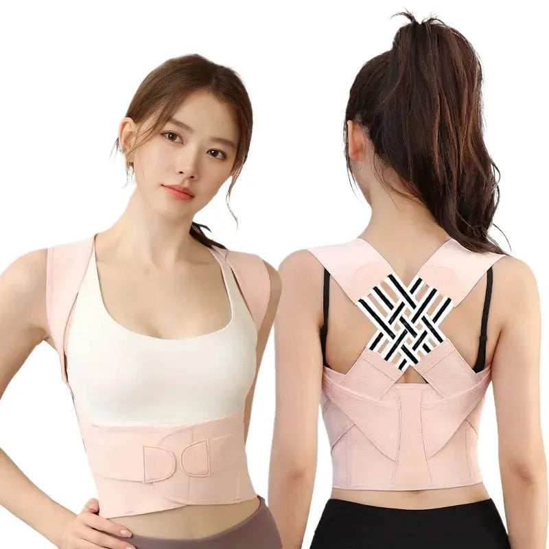 Posture Corrector for Women and Men, Adjustable Shoulder Posture Brace, Back Straightener Posture, Used for Middle Upper Spine - Artigo Importado