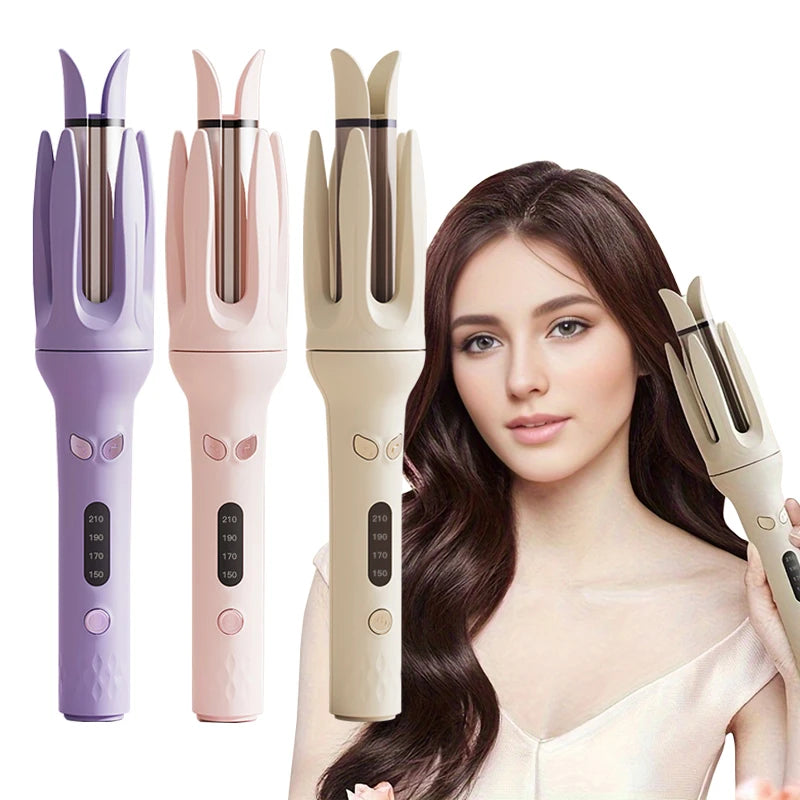 Automatic Hair Curler 28mm Negative Ions Electric Ceramic Curling Hair Stick Rotating Curl Waves Anti-Tangle Curling Iron Styler - Artigo Importado