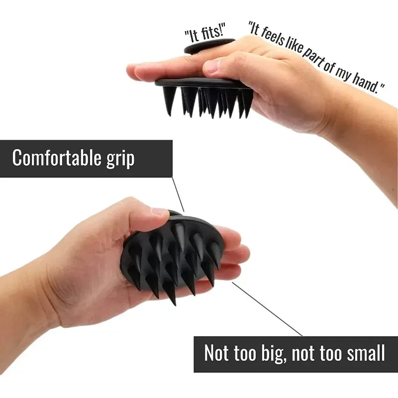 1pcs Hair Brush Scalp Massager for Hair Growth Mold-Free Silicone Scalp Massager Shampoo Brush Scalp Scrubber Exfoliator Tools - Artigo Importado