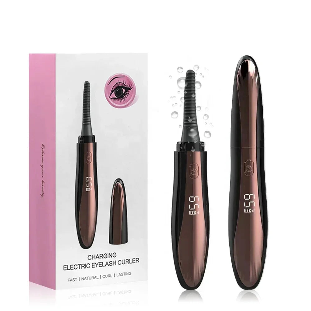 Electric Heated Eyelash Curler USB Rechargeable Eyelashes Curler 4 Mode Quick Heating Natural Curler Long Eyelash Lasting Makeup - Artigo Importado
