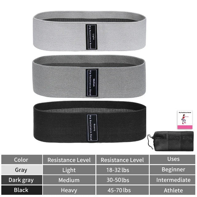 Fabric Resistance Hip Booty Bands Glute Thigh Elastic Workout Bands Squat Circle Stretch Fitness Strips Loops Yoga Gym Equipment - Artigo Importado