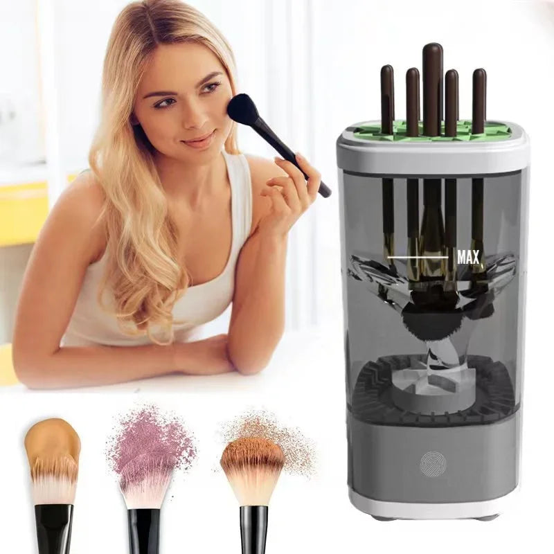 3-in-1 Electric Makeup Brush Cleaner - Automatic Washing & Drying, Type-C Charging, Fast & Deep Cleaning for Cosmetic Brushes - Artigo Importado