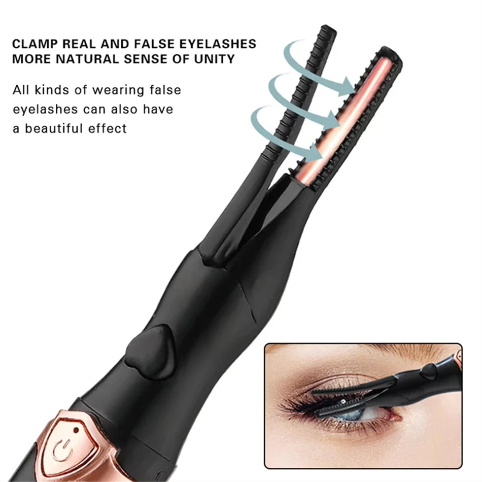 Heated Eyelash Curler for Women Mini USB Rechargeable Finalize Eyelash Tool for Makeup Natural Curling Eye Lashes 2025New - Artigo Importado