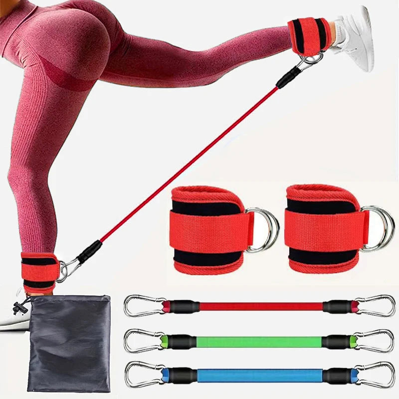 Resistance Band Set Workout Exercise Equipments Ankle Straps Fitness Yoga Elastic Fitness Bands For Home Gym Man And Woman Sport - Artigo Importado