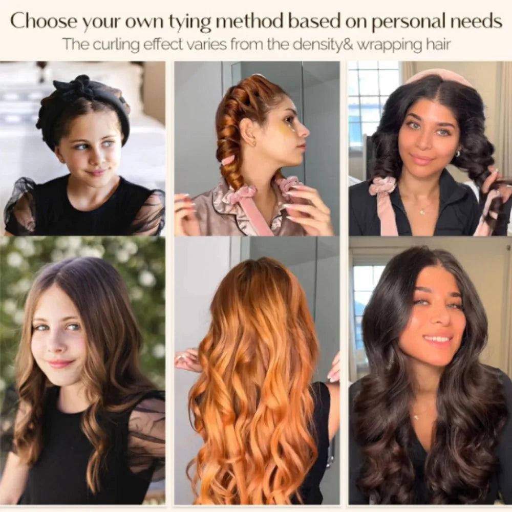 Heatless Curling Rod Headband Soft Hair Curler No Heat Hair Rollers Curlers Lazy Sleeping Curls Curling Hairband Styling Tools - Artigo Importado