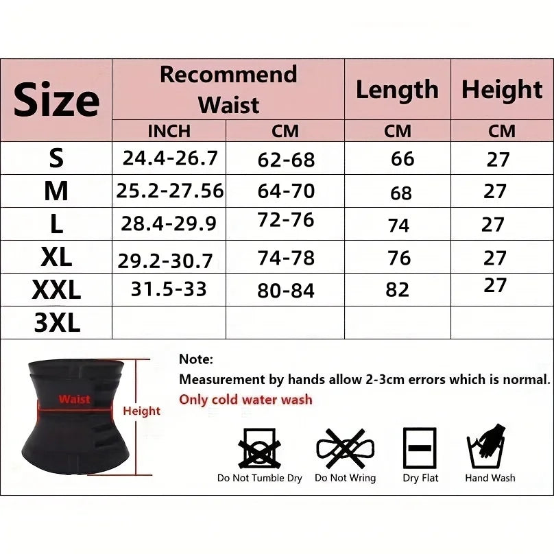 1pc Waist Trainer Slimming Body Shaper Fitness Belt Weight Loss Fat Burning Sport Girdle Sweat Trimmer Workout Cincher Shapewear - Artigo Importado