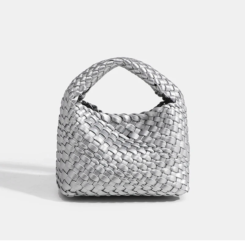 2025 Mini Women's crossbody Handbag Fashion Bag Hand-woven Crossbody Bags  Small Size For Women Woven Tote Bag - Artigo Importado