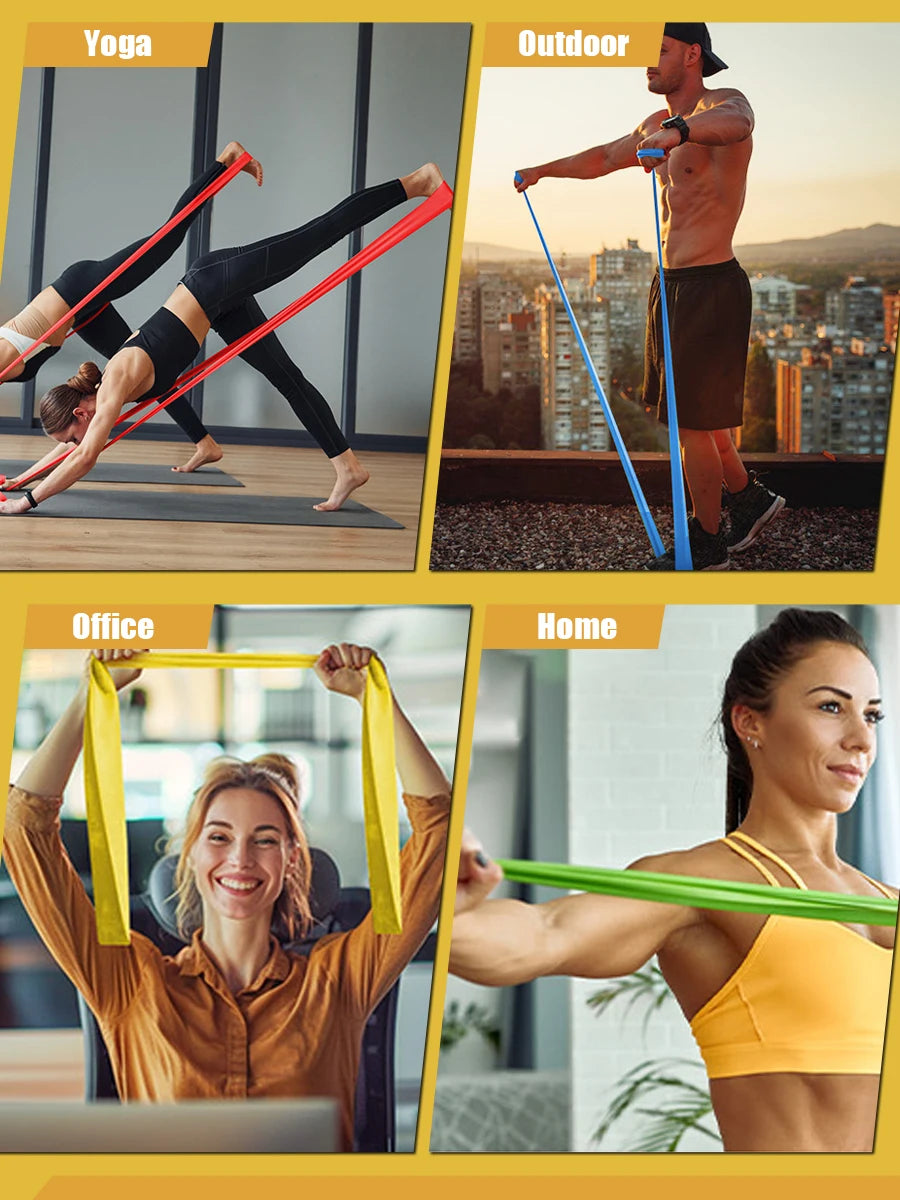 Resistance Bands for Working Out,Free Elastic and Exercise Bands Set for Suitable for Rehab, Yoga, Pilates, Gym, Home Exercise - Artigo Importado