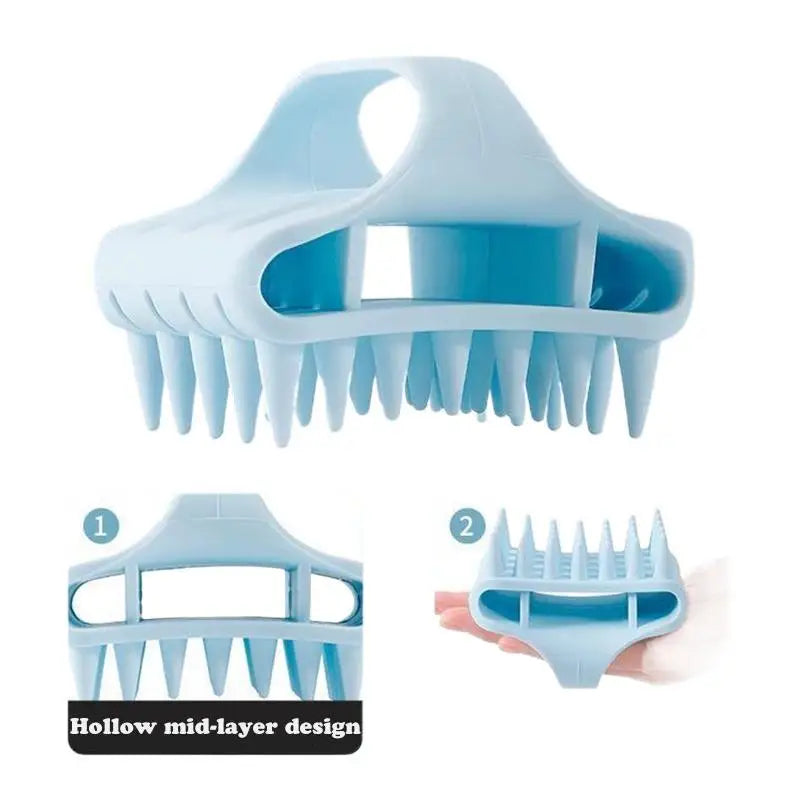 Scalp Massager Shampoo Brush Hair Washing Scalp Brush Soft Silicone Scalp Massager Hair Comb For Dandruff Removal Shampoo Brush - Artigo Importado
