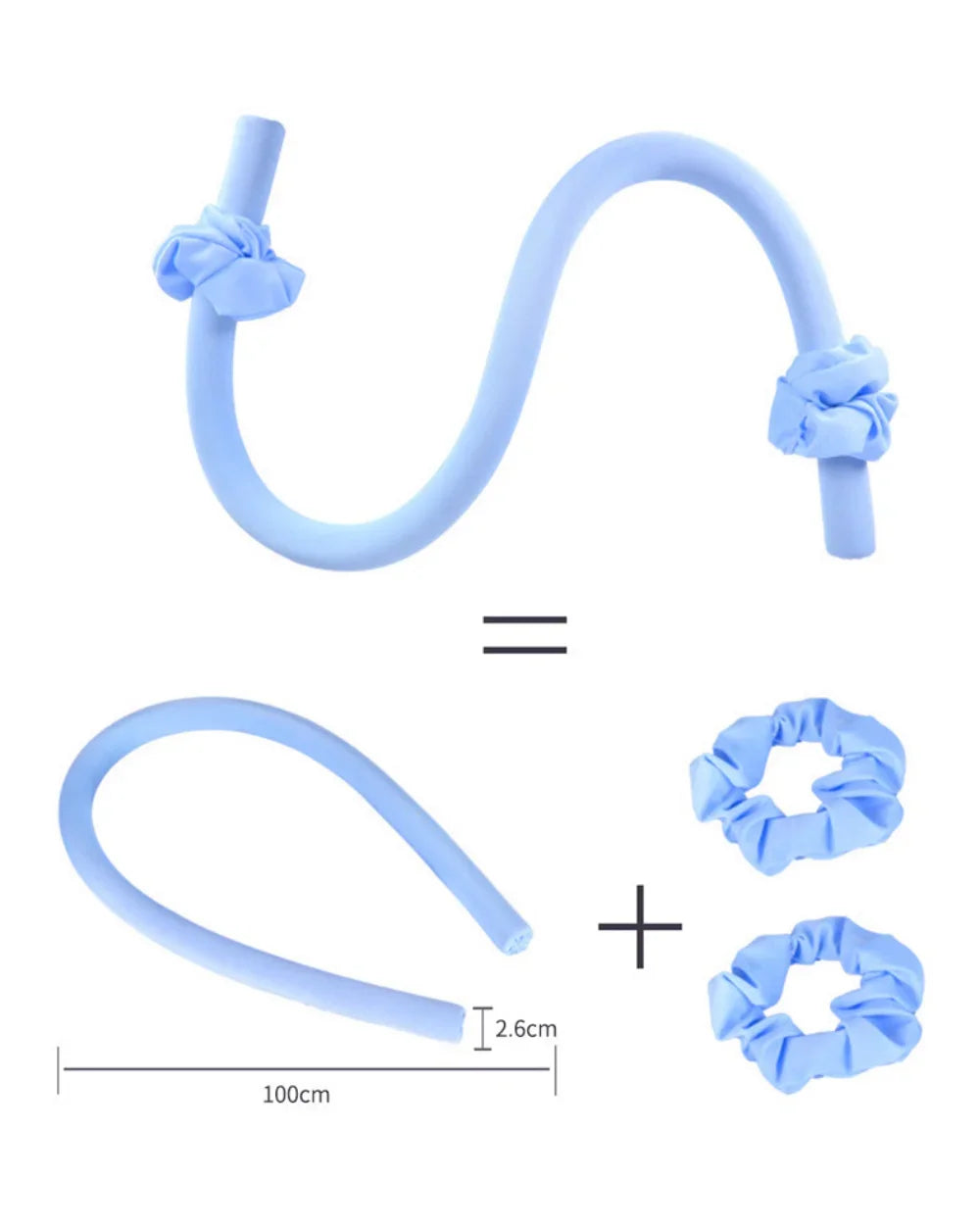 Heatless Curling Rod Headband No Heat Silk Curls Ribbon Hair Rollers Sleeping Soft Headband Lazy Hair Curlers Hair Styling Tools - Artigo Importado