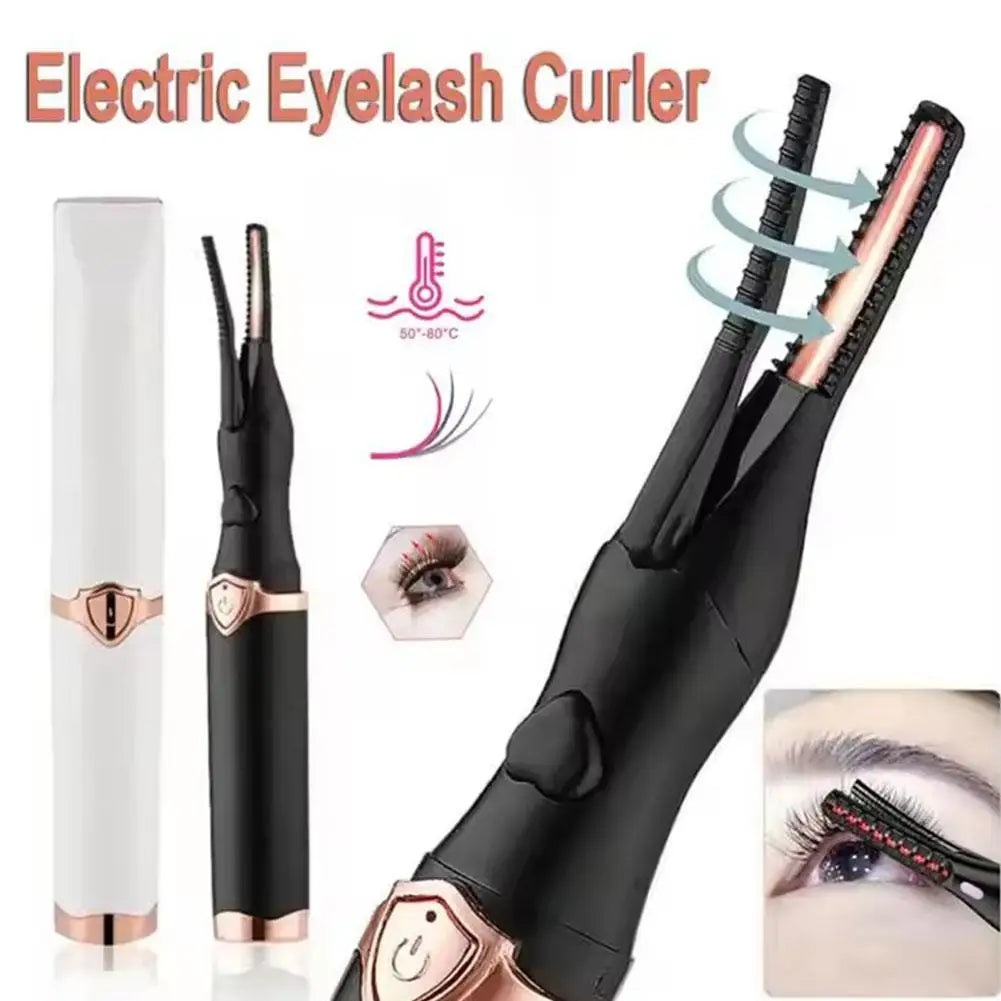 Thermal Eyelash Curler New Electric Heated Eyelash Curler Portable Intelligent Temperature Control Styling Make Up Beauty Tool - Artigo Importado