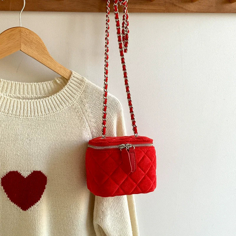 Mini Denim Crossbody Bags for Women 2026 Lingge Chains Shoulder Bag Fashion Brands Box Bag Lipstick Coins Purses and Handbags - Artigo Importado