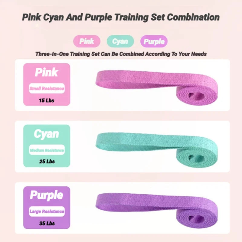 Resistance Bands Set for Working Out Non-Slip Exercise Booty Bands for Women Men Leg and Glutes with Hair Ties and Tape Measure - Artigo Importado