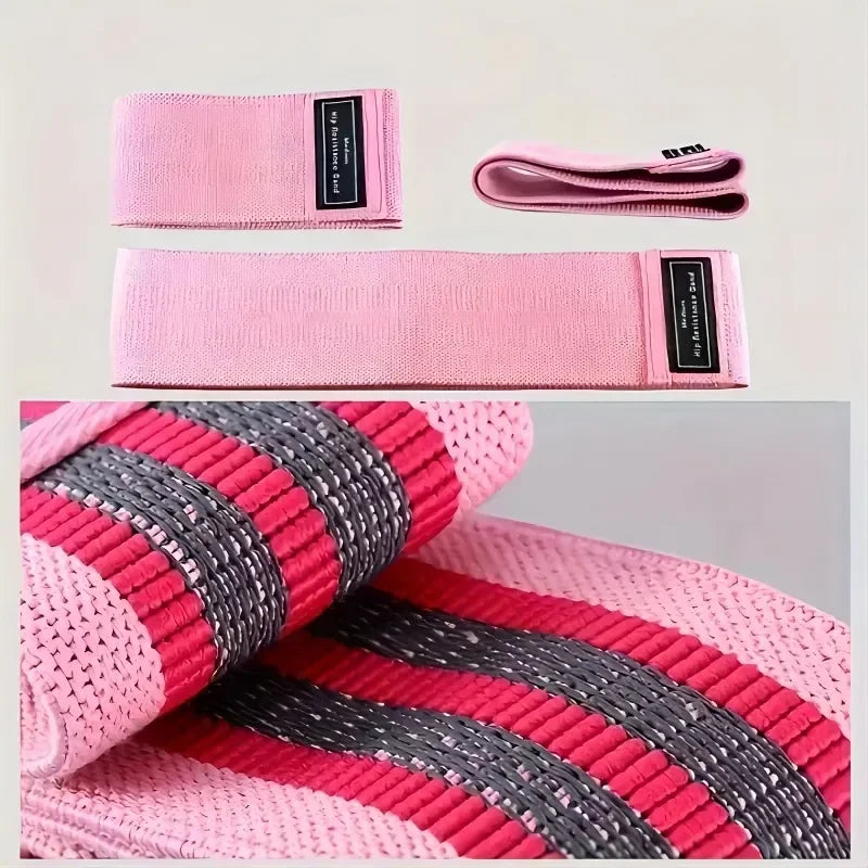 Fabric Resistance Hip Booty Bands Glute Thigh Elastic Workout Bands Squat Circle Stretch Fitness Strips Loops Yoga Gym Equipment - Artigo Importado