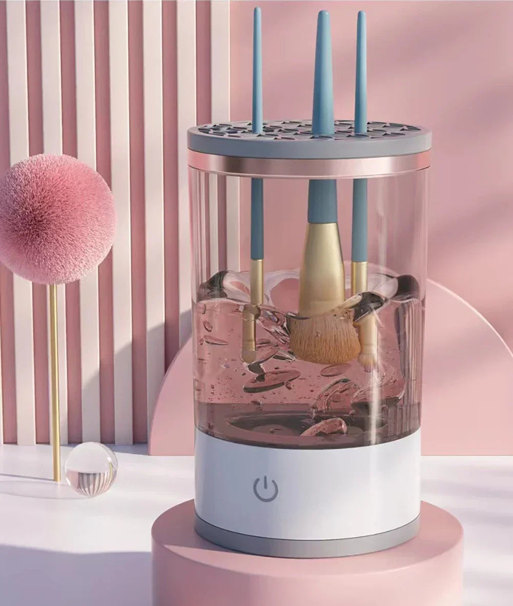 Electric Makeup Brush Cleaner Rechargeable Makeup Brushes Cleaning Tool Automatic Makeup Brush Cleaning Stand Device - Artigo Importado