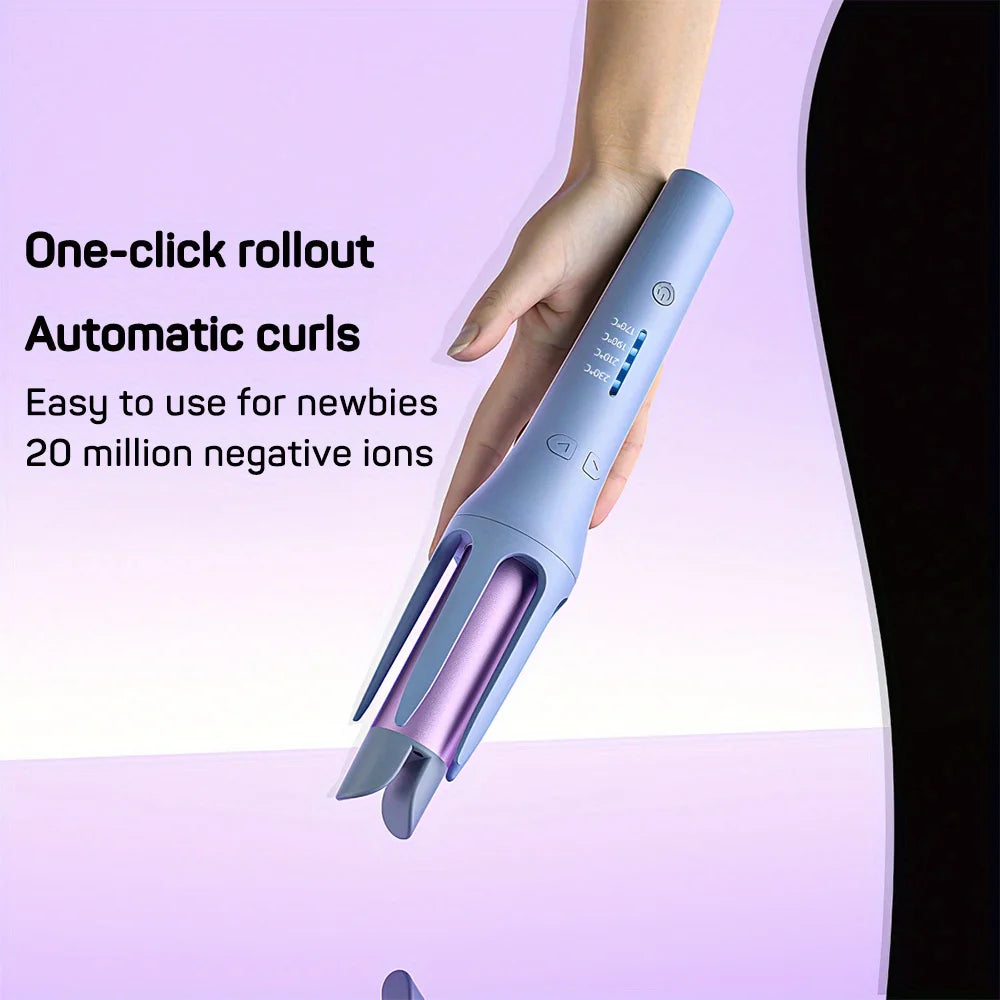 Automatic Hair Curler 32MM Auto Rotating Ceramic Hair Roller Professional Curling Iron Curling Wand Hair Waver - Artigo Importado