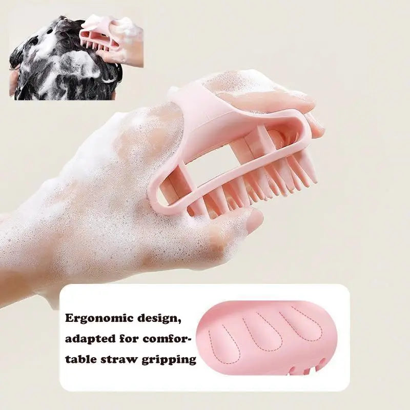 Scalp Massager Shampoo Brush Hair Washing Scalp Brush Soft Silicone Scalp Massager Hair Comb For Dandruff Removal Shampoo Brush - Artigo Importado