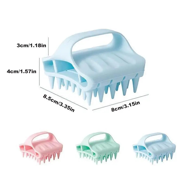 Scalp Massager Shampoo Brush Hair Washing Scalp Brush Soft Silicone Scalp Massager Hair Comb For Dandruff Removal Shampoo Brush - Artigo Importado