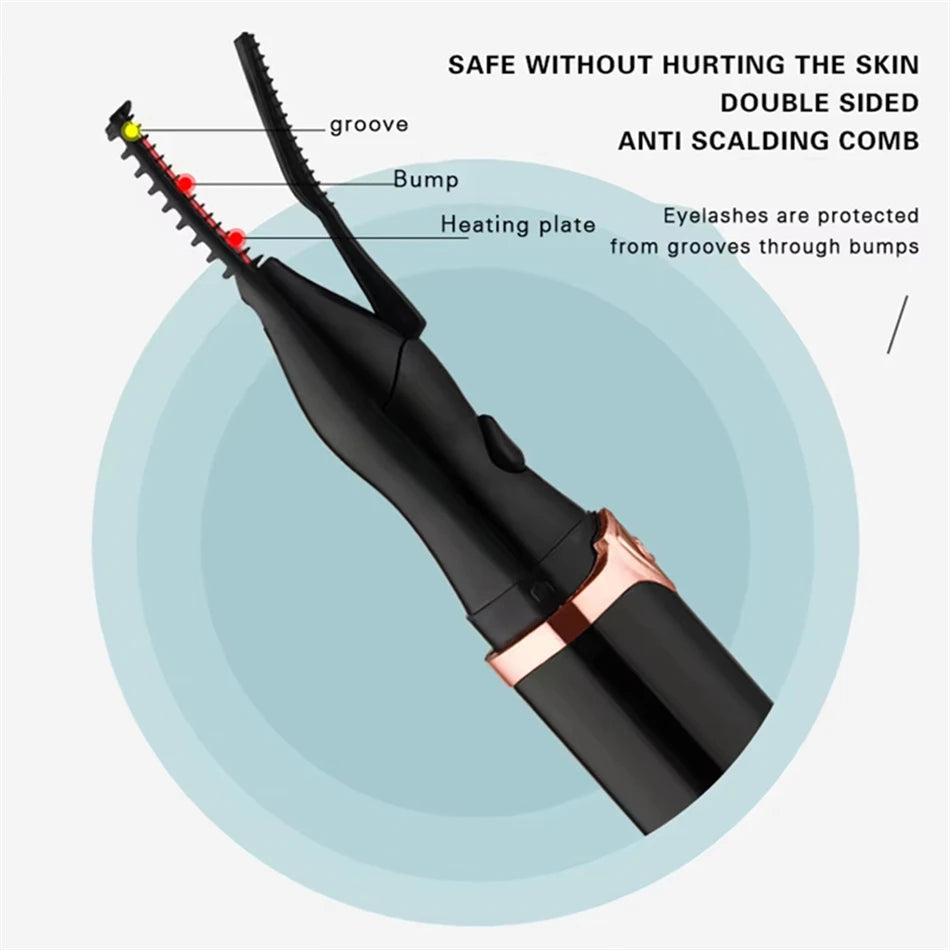 Heated Eyelash Curler for Women Mini USB Rechargeable Finalize Eyelash Tool for Makeup Natural Curling Eye Lashes 2025New - Artigo Importado