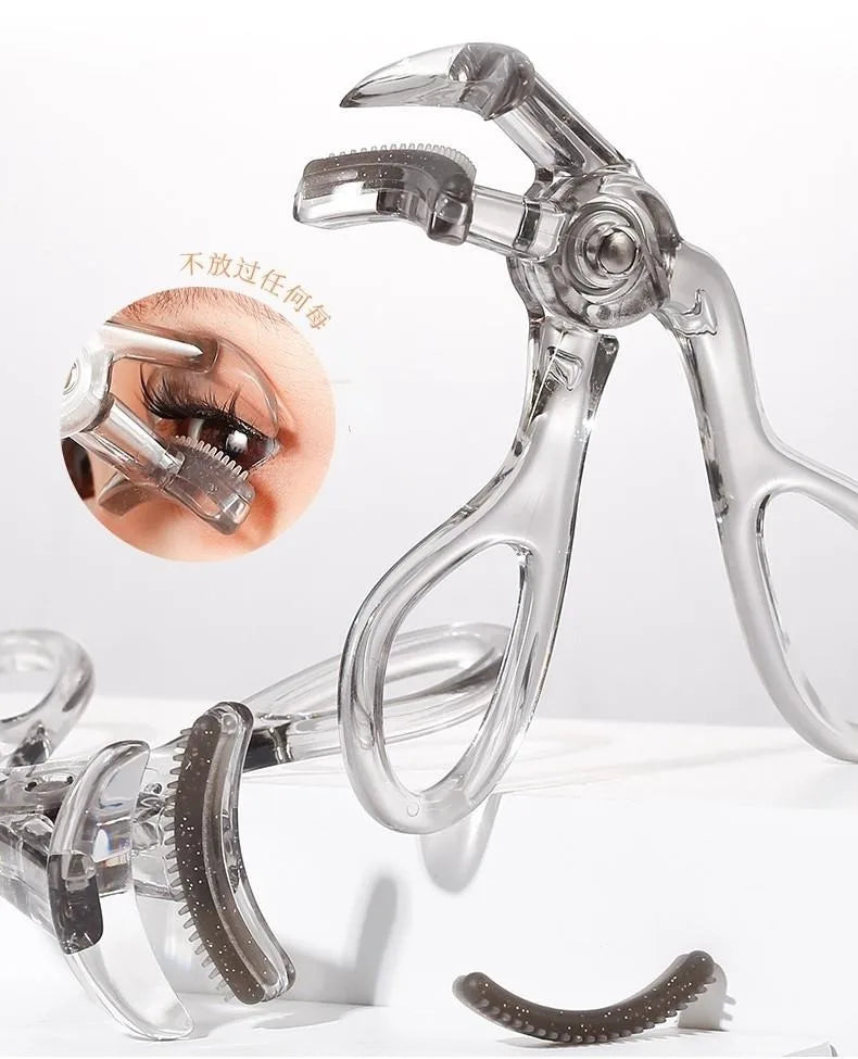 Dual-Type Eyelash Curler with Comb – Wide & Partial Clip Options, Waterproof, Long-Lasting, Natural Curl, Unisex Certified - Artigo Importado