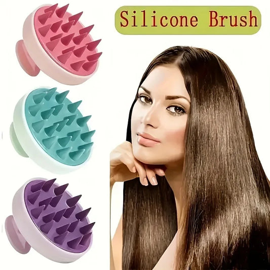 2-in-1 Silicone Scalp Massager & Shampoo Brush - Painless Hair Growth Stimulator for Shower, Gentle Head Spa Tool - Artigo Importado