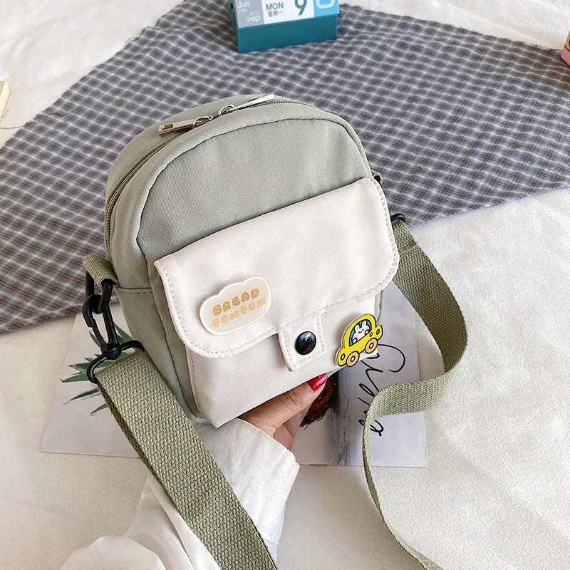 Mini Crossbody Bag for Women 2023 Fashion Small Female Canvas Shoulder Bags Korean Phone Purse Cute Students Purse Flap Bolsas - Artigo Importado