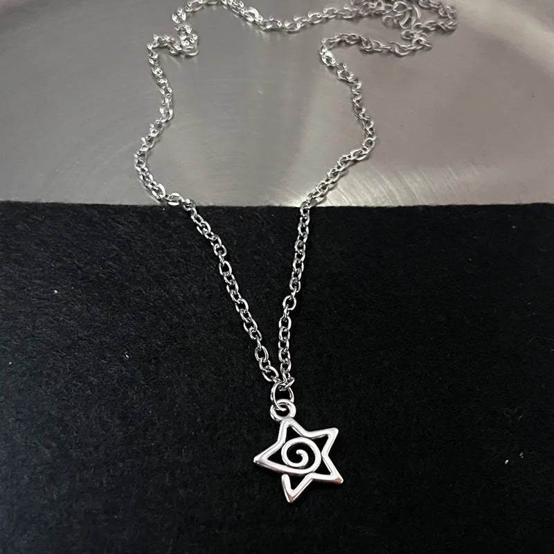 Y2K Flail Fire Heart Teeth Pendant Necklace for Women Men Charm Necklace Grunge Punk Fashion Jewelry ﻿ - Artigo Importado