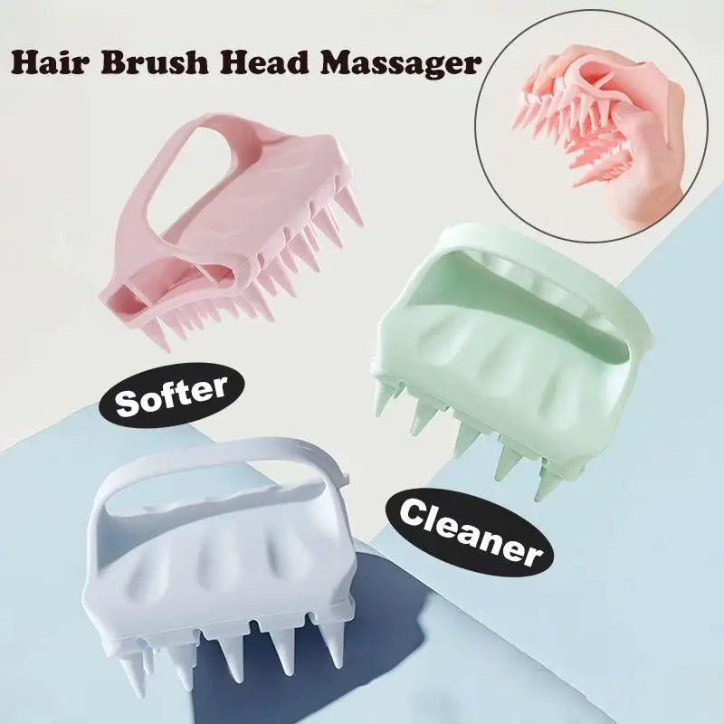Scalp Massager Shampoo Brush Hair Washing Scalp Brush Soft Silicone Scalp Massager Hair Comb For Dandruff Removal Shampoo Brush - Artigo Importado