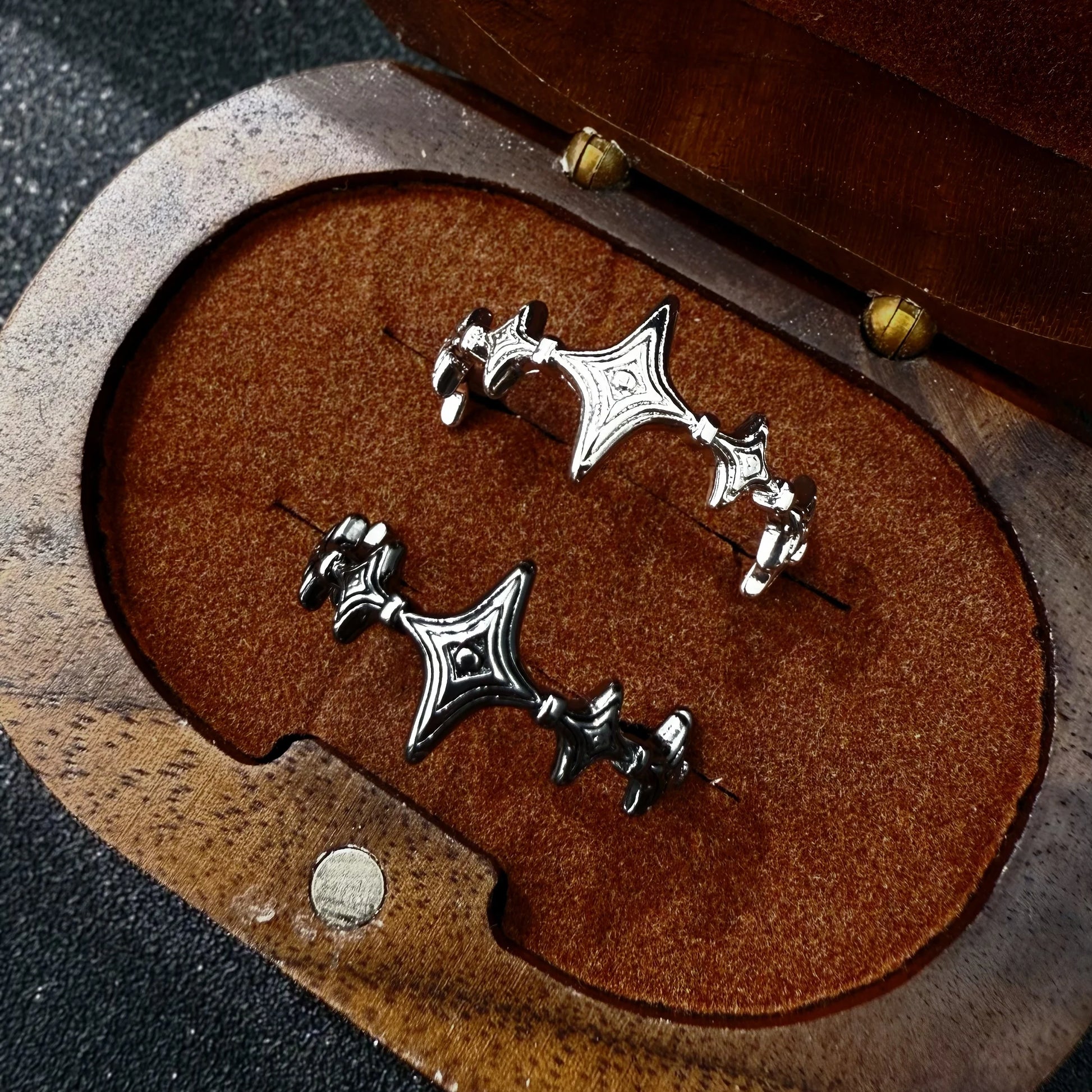 Retro Twinkle Stars Adjustable Open Ring For Women Silver-plated Copper Gothic Punk Edgy Jewelry Trendy Accessories Gift for Her - Artigo Importado