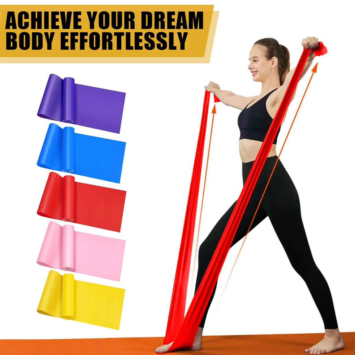 Resistance Bands for Working Out,Free Elastic and Exercise Bands Set for Suitable for Rehab, Yoga, Pilates, Gym, Home Exercise - Artigo Importado