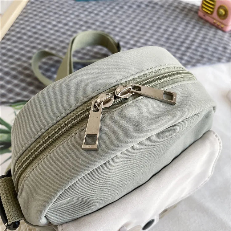 Mini Crossbody Bag for Women 2023 Fashion Small Female Canvas Shoulder Bags Korean Phone Purse Cute Students Purse Flap Bolsas - Artigo Importado