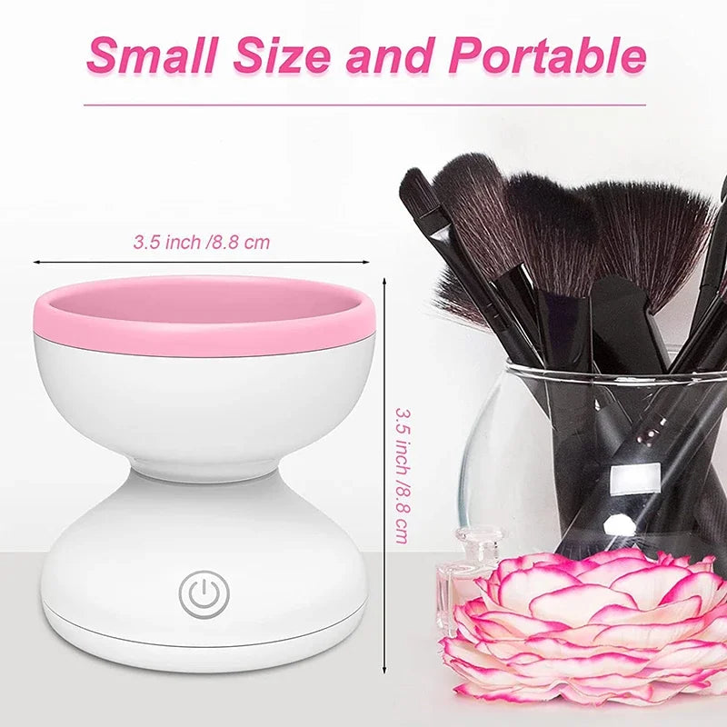 Electric Makeup Brush Cleaner Machine All Size Beauty Makeup Brush Portable Automatic Cosmetic Brushes Cleaner Tool Household - Artigo Importado