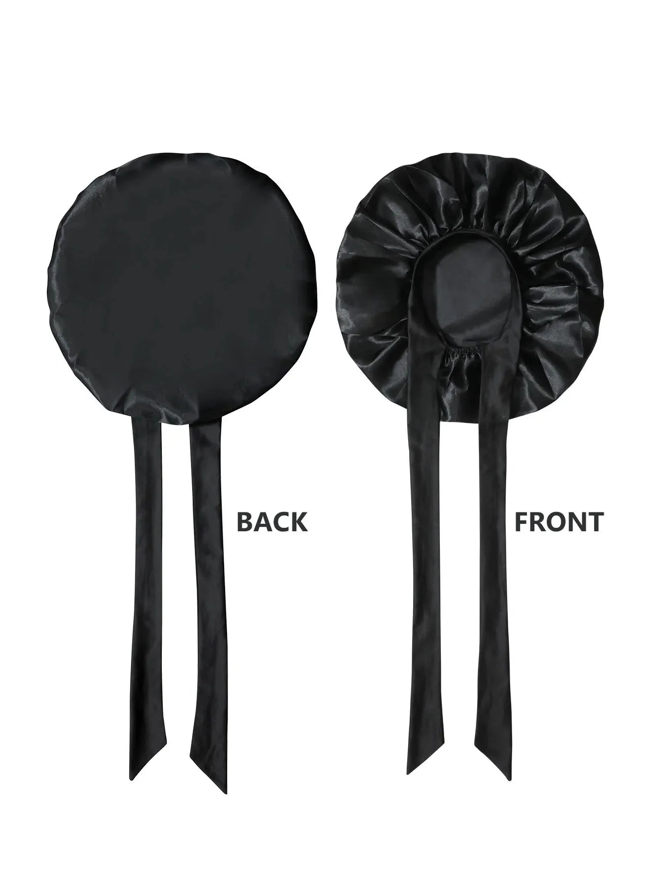 Satin Silk Hair Bonnet | Adjustable Tie Band | Sleep Bonnet for Women Men | Unisex Protective Headwear - Artigo Importado