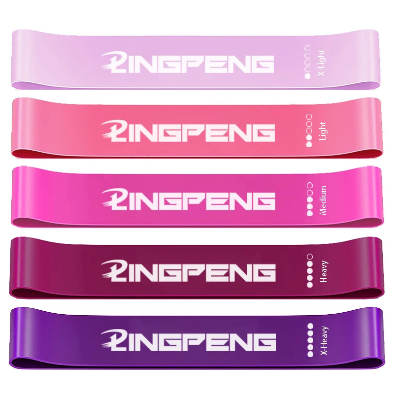 Resistance Loop Exercise Bands 5 Different Resistance Levels Elastic Band Suitable for arm Leg Stretching and Strength Training - Artigo Importado