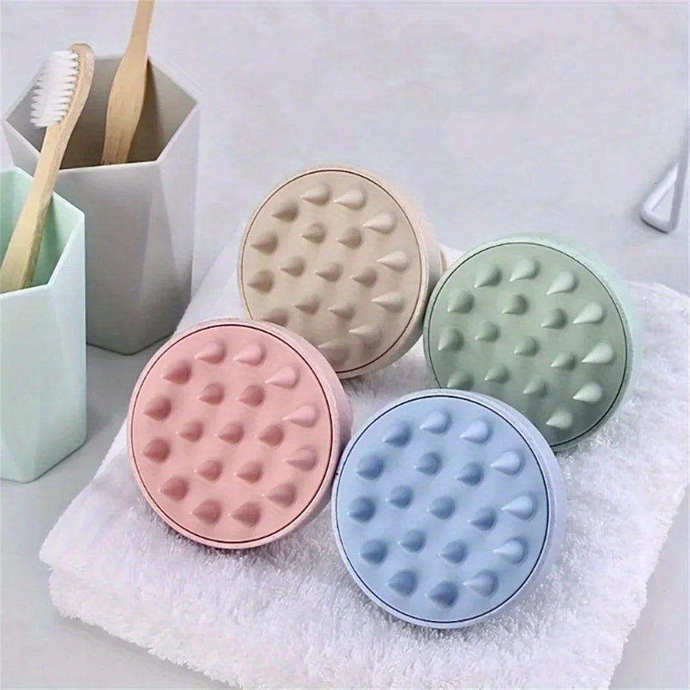 1pc Silicone Shampoo Brush Body Massage Brush Bath Shower Brush Salon Hairdressing Tool Scalp Massage Comb Hair Washing Comb - Artigo Importado