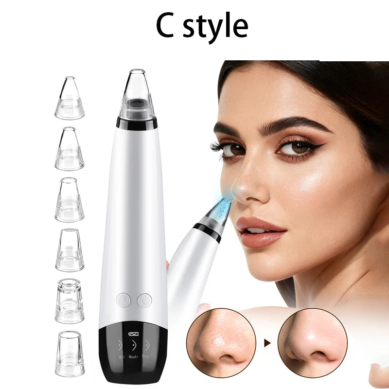 Blackhead Remover Electric Facial Cleansing Pore Vacuum Cleaner Ance Remover Pimple Face Cleaner Skin Scrubber Black Head Vacuum - Artigo Importado