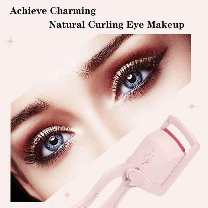 Heated Eyelash Curler-USB Rechargeable Electric Eyelash Curler- Eyelash Curlers Heated Fast Heat Up - Artigo Importado